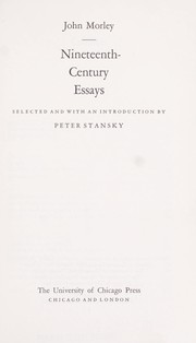 Nineteenth-century essays /