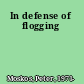 In defense of flogging