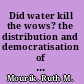 Did water kill the wows? the distribution and democratisation of risk, responsibility and liability in a Dutch agricultural controversy on water pollution and cattle sickness /