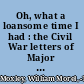 Oh, what a loansome time I had : the Civil War letters of Major William Morel Moxley, Eighteenth Alabama Infantry, and Emily Beck Moxley /