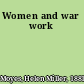 Women and war work