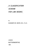 A classification scheme for law books /