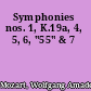 Symphonies nos. 1, K.19a, 4, 5, 6, "55" & 7