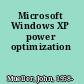 Microsoft Windows XP power optimization