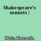 Shakespeare's sonnets /