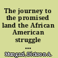 The journey to the promised land the African American struggle for development since the Civil War /