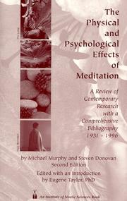 The physical and psychological effects of meditation : a review of contemporary research with a comprehensive bibliography, 1931-1996 /