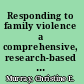 Responding to family violence a comprehensive, research-based guide for therapists /
