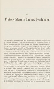 Islam on the street : religion in modern Arabic literature /