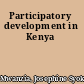 Participatory development in Kenya