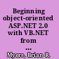 Beginning object-oriented ASP.NET 2.0 with VB.NET from novice to professional /