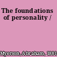 The foundations of personality /