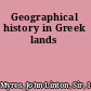 Geographical history in Greek lands