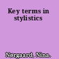 Key terms in stylistics