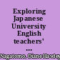 Exploring Japanese University English teachers' professional identity
