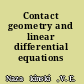 Contact geometry and linear differential equations