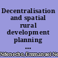Decentralisation and spatial rural development planning in Cameroon
