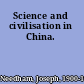 Science and civilisation in China.