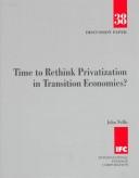 Time to rethink privatization in transition economies?.