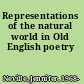 Representations of the natural world in Old English poetry