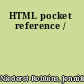 HTML pocket reference /