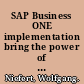 SAP Business ONE implementation bring the power of SAP enterprise resource planning to your small-to-midsize business /