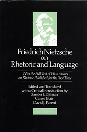 Friedrich Nietzsche on rhetoric and language /