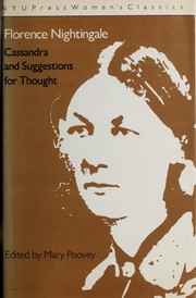 Cassandra and other selections from Suggestions for thought /