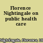 Florence Nightingale on public health care