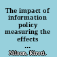 The impact of information policy measuring the effects of the commercialization of Canadian government statistics /