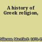 A history of Greek religion,