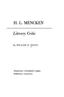 H.L. Mencken : literary critic /