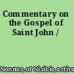 Commentary on the Gospel of Saint John /