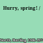 Hurry, spring! /