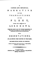 Narrative of the fleet under Lord Howe /