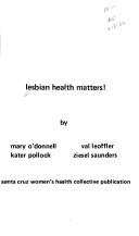 Lesbian health matters! /