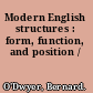 Modern English structures : form, function, and position /