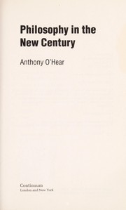 Philosophy in the new century /