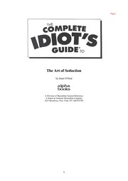 The complete idiot's guide to the art of seduction /