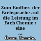 Zum Einfluss der Fachsprache auf die Leistung im Fach Chemie : eine Förderstudie zur Fachsprache im Chemieunterricht /