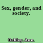 Sex, gender, and society.