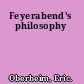 Feyerabend's philosophy