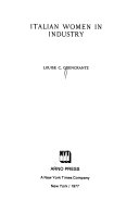 Italian women in industry a study of conditions in New York City,