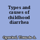 Types and causes of childhood diarrhea