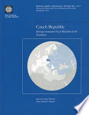 Czech Republic intergovernmental fiscal relations in the transition /