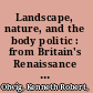 Landscape, nature, and the body politic : from Britain's Renaissance to America's new world /