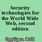 Security technologies for the World Wide Web, second edition