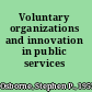 Voluntary organizations and innovation in public services