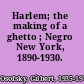 Harlem; the making of a ghetto ; Negro New York, 1890-1930.