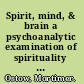 Spirit, mind, & brain a psychoanalytic examination of spirituality and religion /